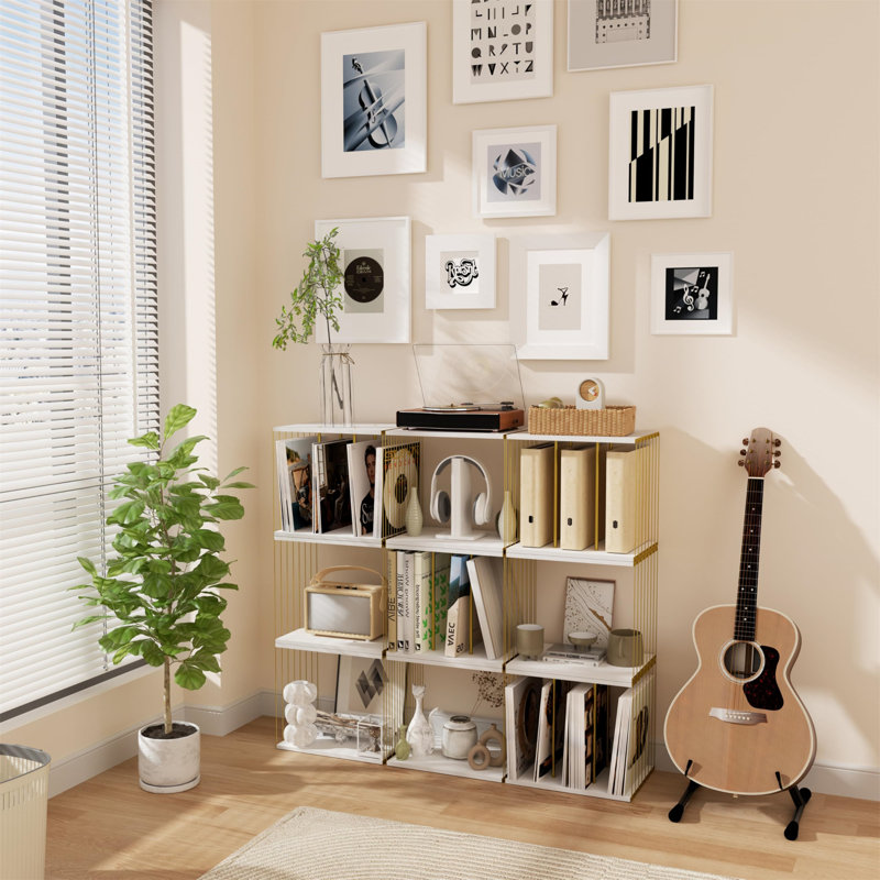Manufactured Wood,Metal 35.56cm H Media Shelves