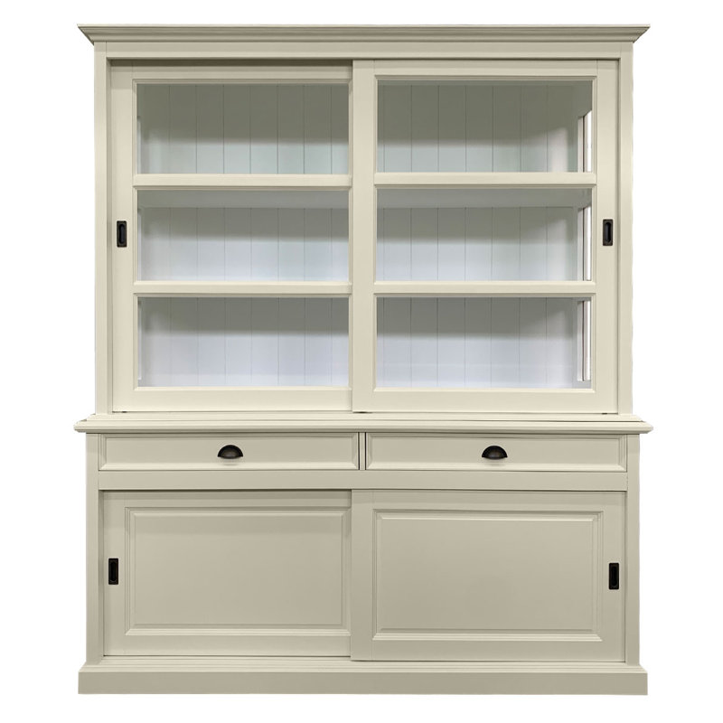 Jacksonport Display Cabinet, Cream/White