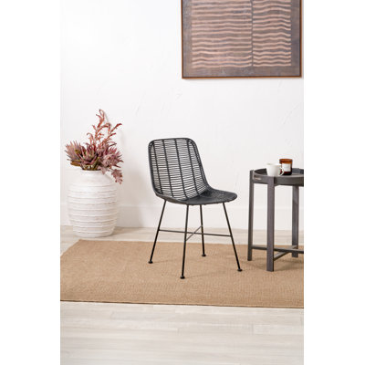 Rattan Core 46cm H Metal Full Back Accent