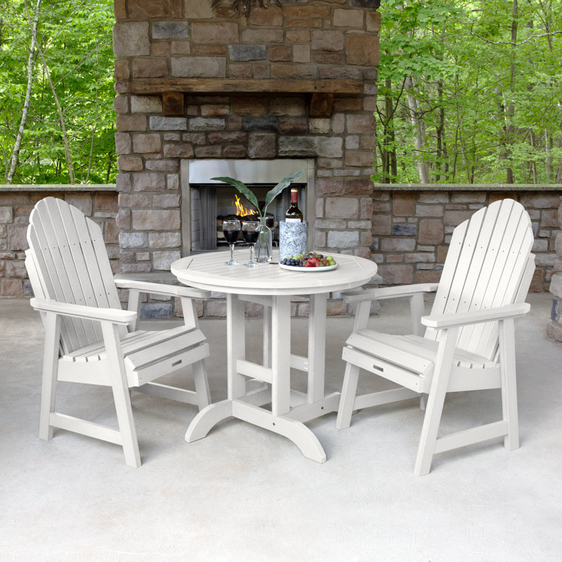 Lynn 2-Person 36" Round Dining-Height Bistro Set, Rustic Red