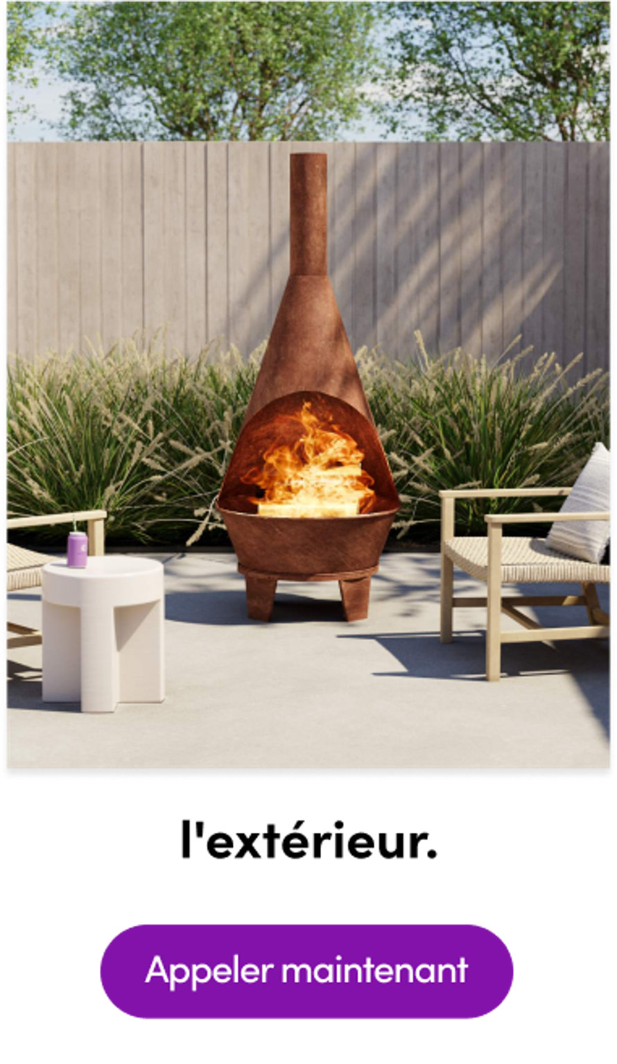 l'extérieur