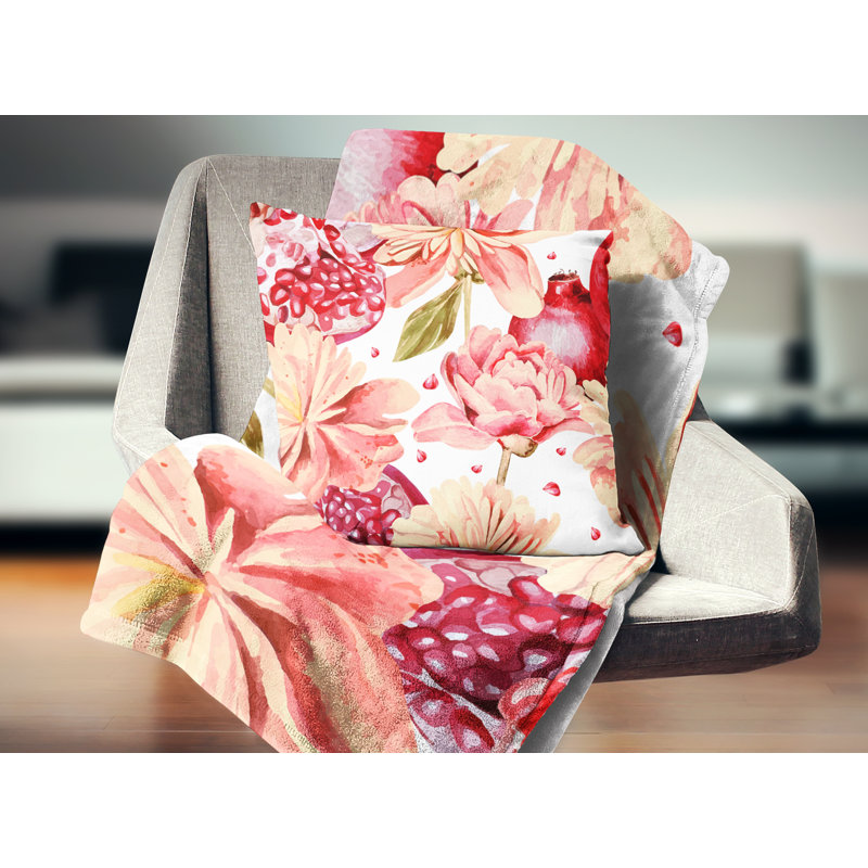 Coussin Floral, 16 po x 1 po, Carré