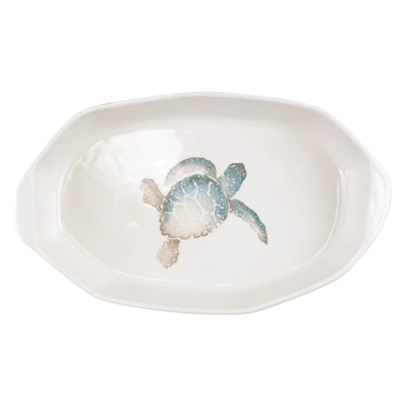VIETRI Tartaruga Rectangle Terra Bianca Baker Bakeware