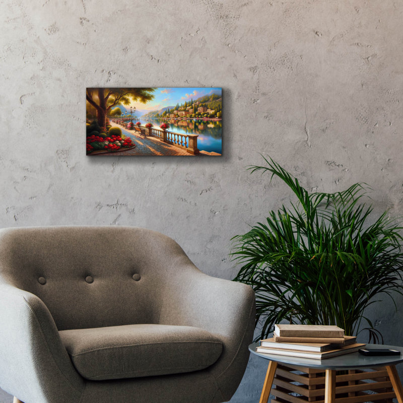  «Somewhere In Italy» par Rich Monet, art mural sur toile, 24 po x 12 po