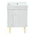 Space-saving White Vanity Cabinet With Ceramic Sink, Modern Design