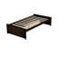 Lit simple, 2 tiroirs, bois d'hévéa, caractéristique de performance des tiroirs silencieux, rangement spacieux, assemblage facile par le bois, conception simple et fonctionnelle, grande capacité de rangement, sommeil confortable-129982922