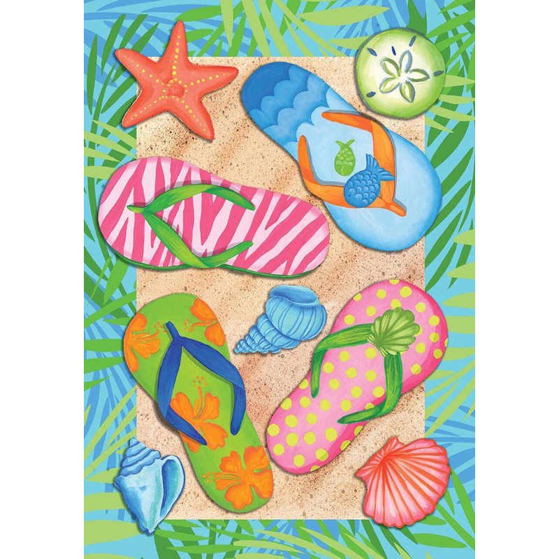 Drapeau de jardin tropical, Été multicolore