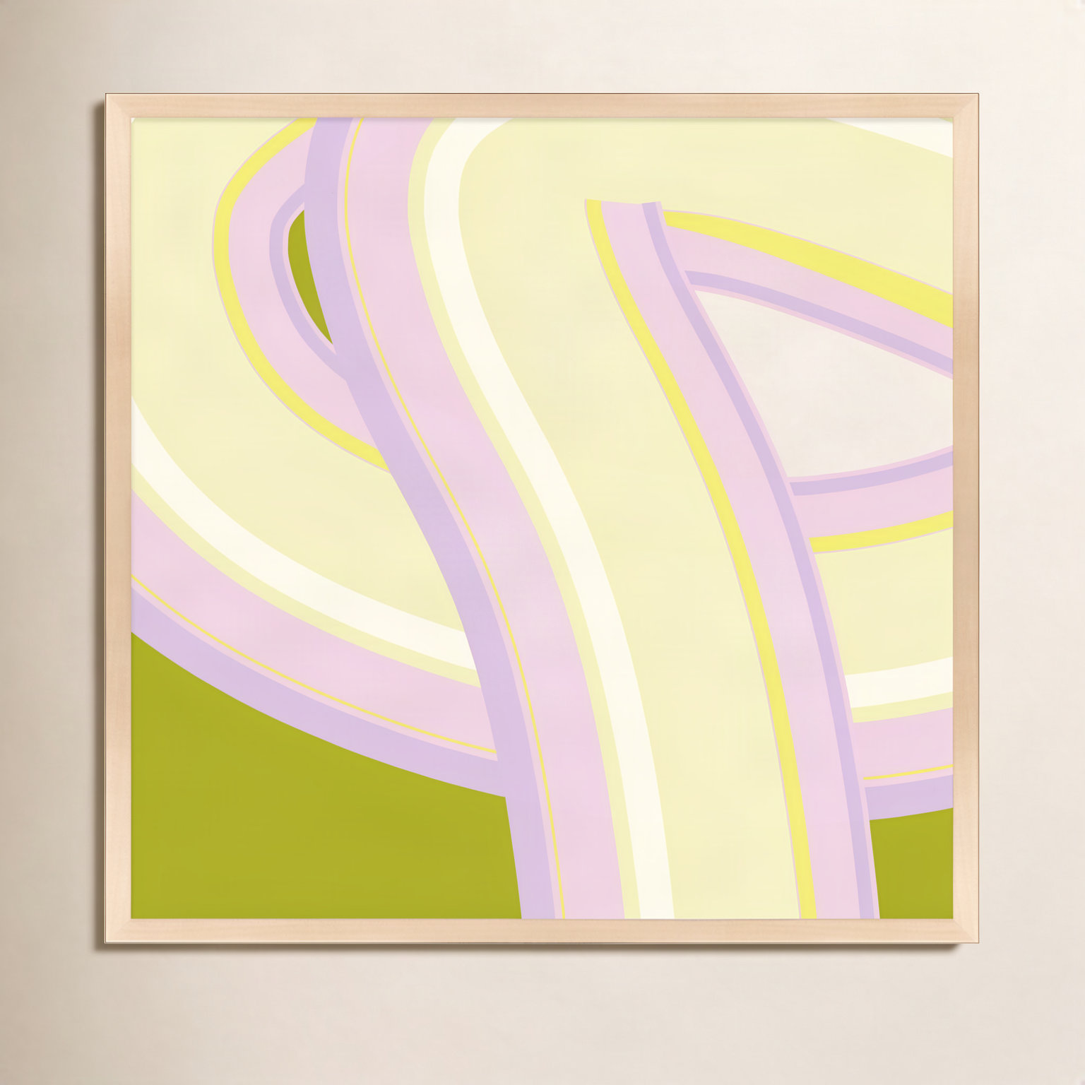 Bubblegum Twist by Jacques Pilon, 36" H x 36" W x 1.25" D, Maple Wood