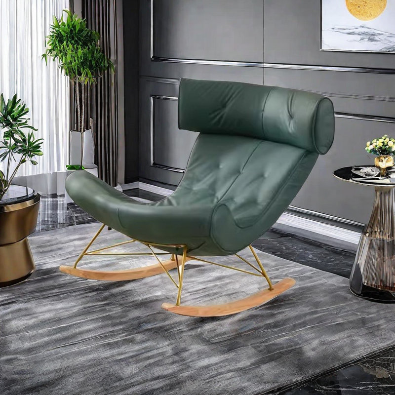 Chaise berçante légère et luxueuse, Vert