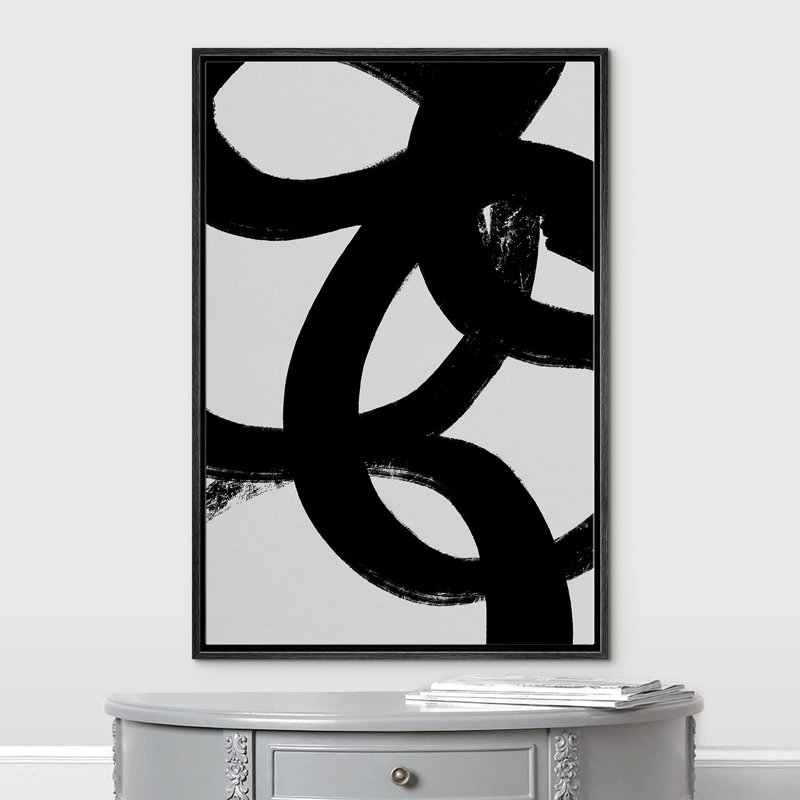 BAW, coups de peinture foncés, motifs géométriques, minimalisme, détente moderne, calme, noir et blanc, Noir