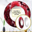 Crimson Mums Elegance Blooms I - miroir de maman, miroir mural rond rose unique, impression d'art en métal-99622698
