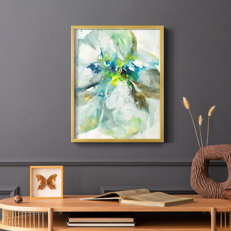 Peut-être Petunias I, reproduction encadrée - bois massif, Or, H 10 po x l 8 po