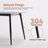 Large Rectangular Dining Table Strong Metal Base Modern Stone 1.6M