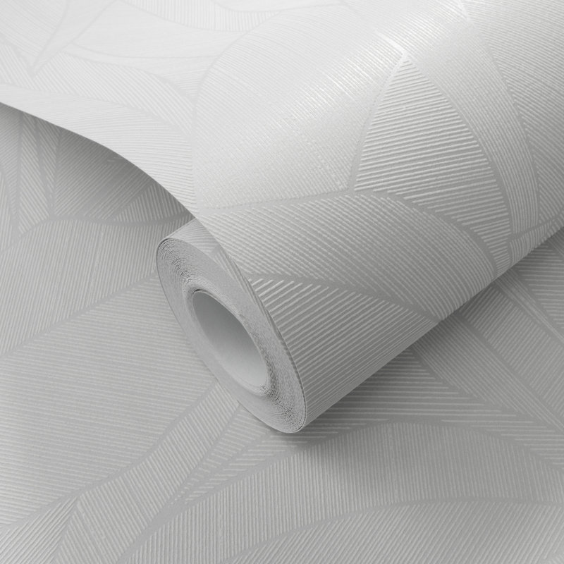 Papier peint feuilles Silvana, White