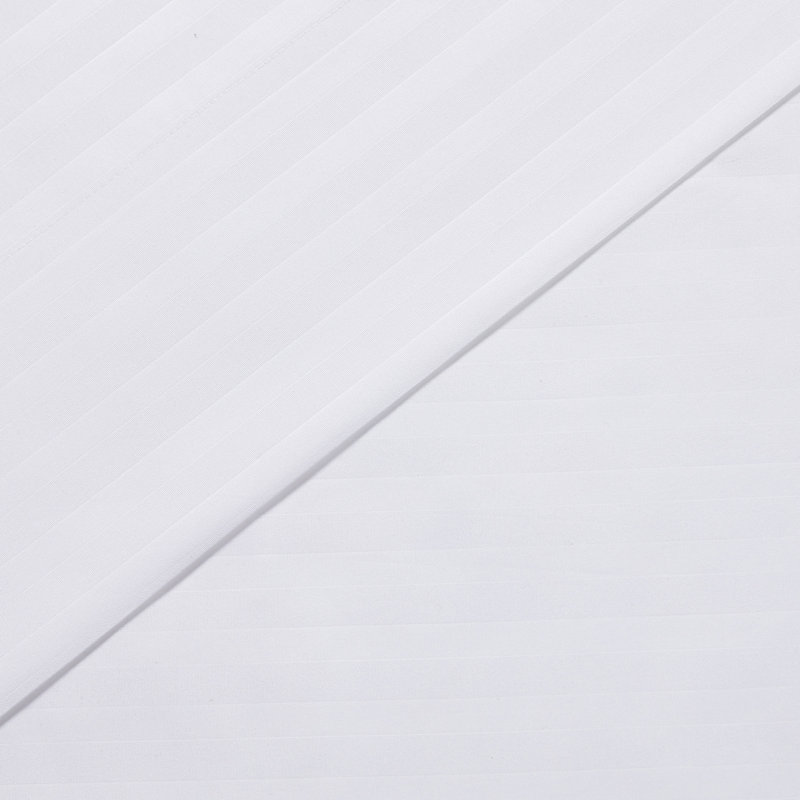 Ensemble de draps 6 pièces Dobby, Ensemble de draps pour très grand lit avec 4 taie, Rayé blanc