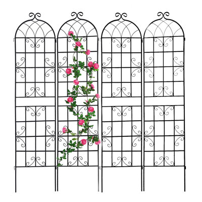 Treillis arqué en fer H 86,7 po x l 78,8 po Printes