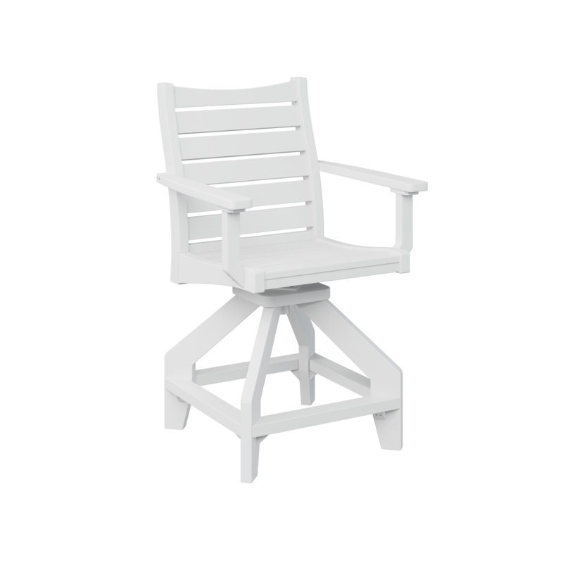 Chaise de comptoir pivotante Berlin Gardens Bristol, Blanc, 22.5"