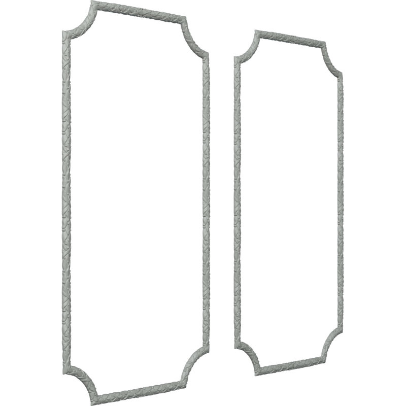 Ensemble de moulure pour panneau Dublin, L 24 po x H 48 po, Double