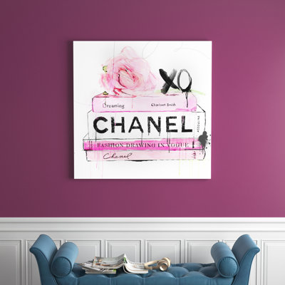 " Fashion And Glam Dripping Roses And Fashion Books, Glam Pink " by Oliver Gal