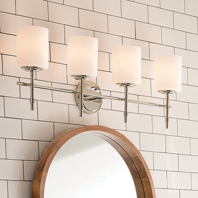 Ergi Dimmable Vanity Light, Polished Nickel, 4