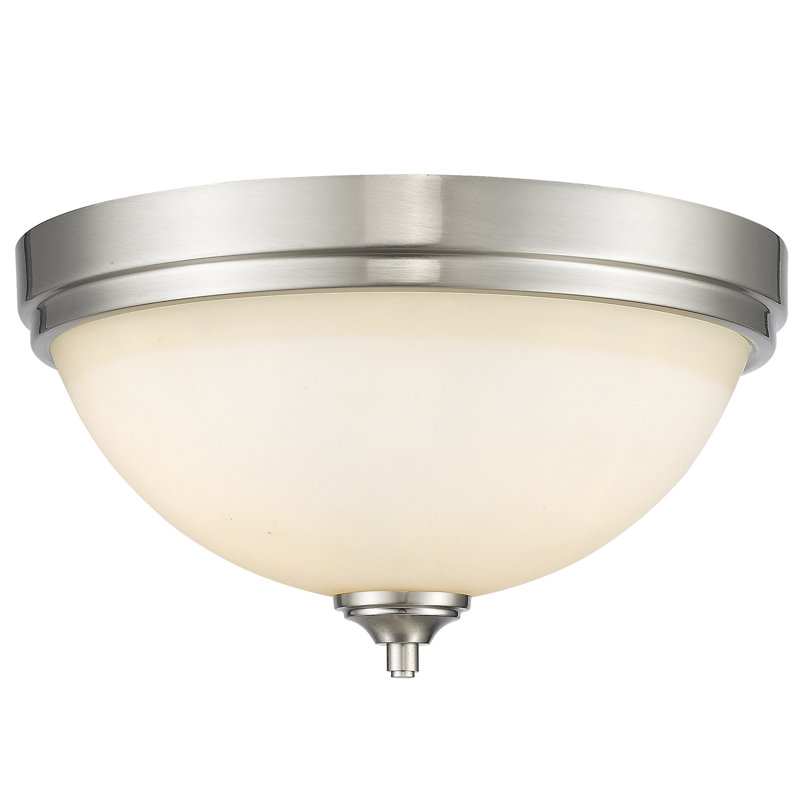 Beegle Glass Flush Mount, Brushed Nickel