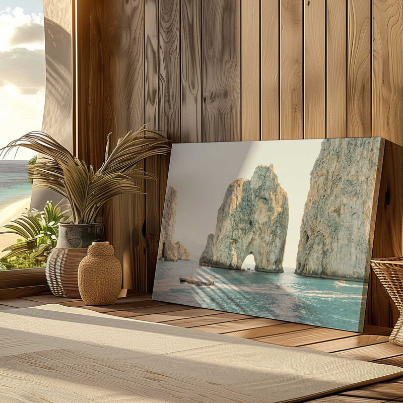 Impression sur toile tendue Ocean Arches, H 12 po x l 18 po x P 1,25 po, Toile tendue, 1