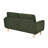 67.7" Wide Mid-Century Modern Upholstered Tufted Loveseat Sofa With Wooden Legs-547490237