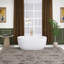 Baignoire de trempage autoportante 59 po en acrylique blanc brillant