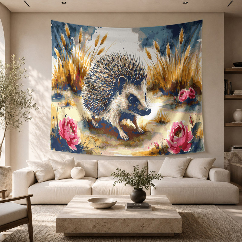 Tapisserie murale «Wildlife Hedgehog», 26 po x 36 po