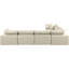 Canapé modulaire réversible en similicuir de 160 po de largeur-87141455