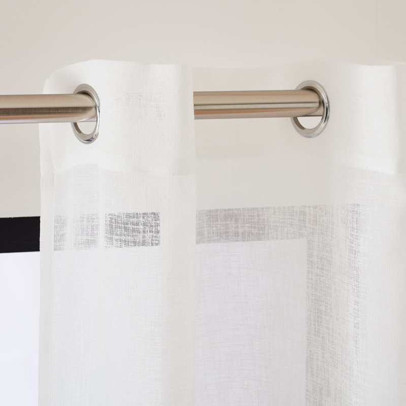 Tim Sheer Curtain Single Panel, Natural