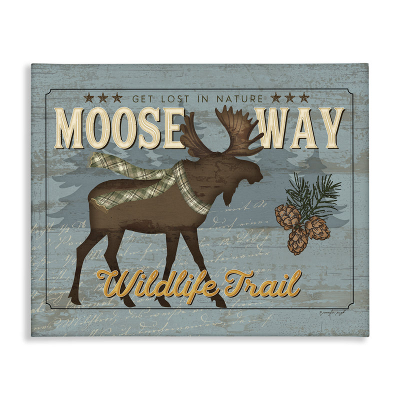 "Moose Way Wildlife Trail", art mural par Jennifer Pugh, H 30 po x l 40 po