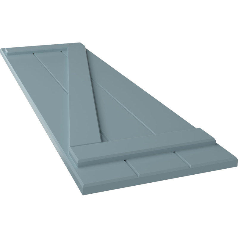 Volets en PVC True Fit, 16.125", 42", Bleu paisible