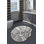 Non-Slip Bathmat, 39.4 in Diameter, Black & White | 100% Polyester, Antiallergic, Dust & Stain Repellent, 20.5 oz/sq yd | Machine Washable, Easy Care | Perfect for Bathroom Safety & Style