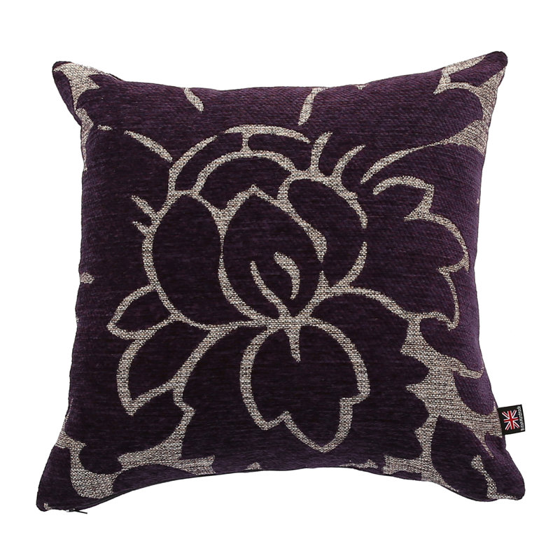 Alonso Floral Square Cushion, Large, Purple