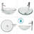  24" Single Bathroom Vanity Set with Manufactured Wood Top, Glass Vessel Sink, Faucet, Drain-1818942052-1818942053