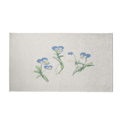 Tapis décoratif florale/vert à motif floral alvordton