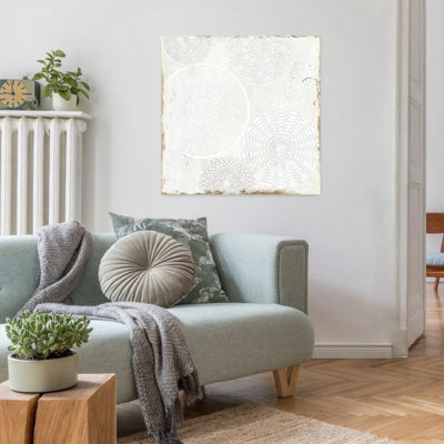 White Lace I Abstract Delicate Geometric Art