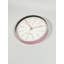Horloge murale élégante, rose, 11,8 x 11,8 x 1,8 pouces | 100% plastique avec couvercle en verre véritable | Horloge élégante pour la décoration intérieure, idée de cadeau unique pour toute occasion, parfaite pour le salon et la chambre à coucher-105518496