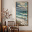 Grand art mural sur toile encadrée, vagues de plage et bord de mer ou estampes nautiques 60 po x 30 po-1552237963-1552237966
