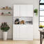 70,87 po de hauteur avec garde-robe et armoire de cuisine, avec 6 portes, 1 tablette ouverte et 1 tiroir