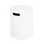 Porte-réservoir blanc de 16 po x 20 po, table d'appoint ronde polyvalente, table fonctionnelle avec structure légère et structure en béton