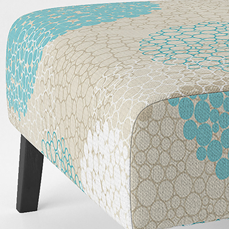 Fauteuil de chambre bleu à motif de cercles bleus