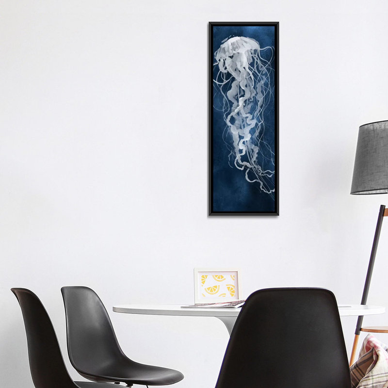 " Under Sway I " by Grace Popp, 36" H x 12" W x 1.5" D, Black Framed Paper