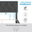 Structure de lit tapissier avec tête de lit Diamond Linen-1427847244-1427847240