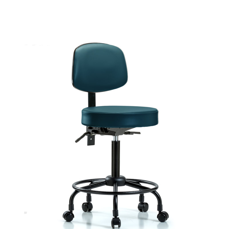 Ladeanna Vinyl Task Chair, Marine Blue, Casters