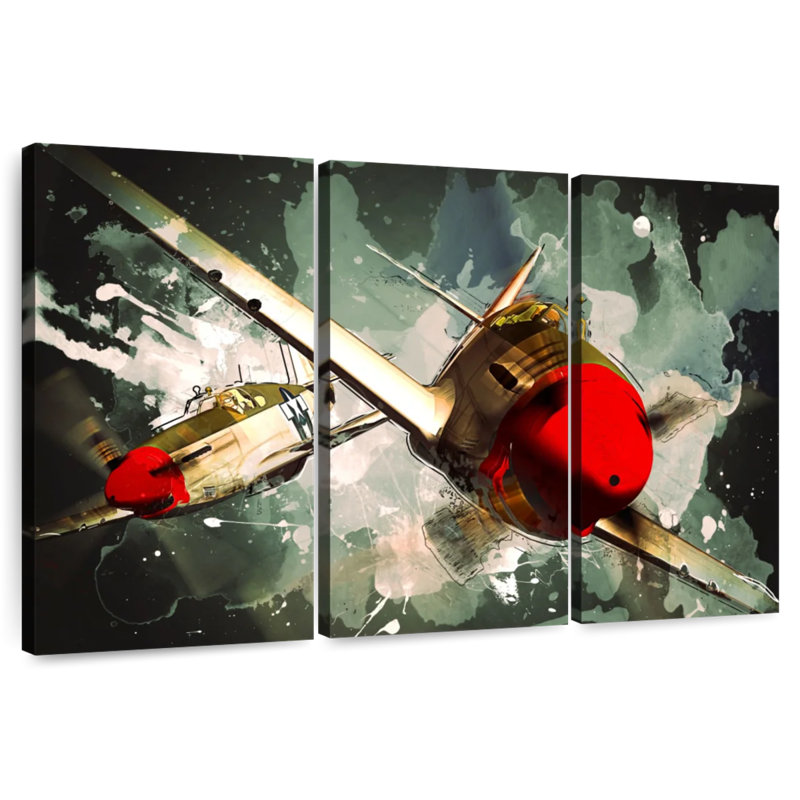 Mehar P-51 Mustang Airplanes, H 20 po x l 33 po