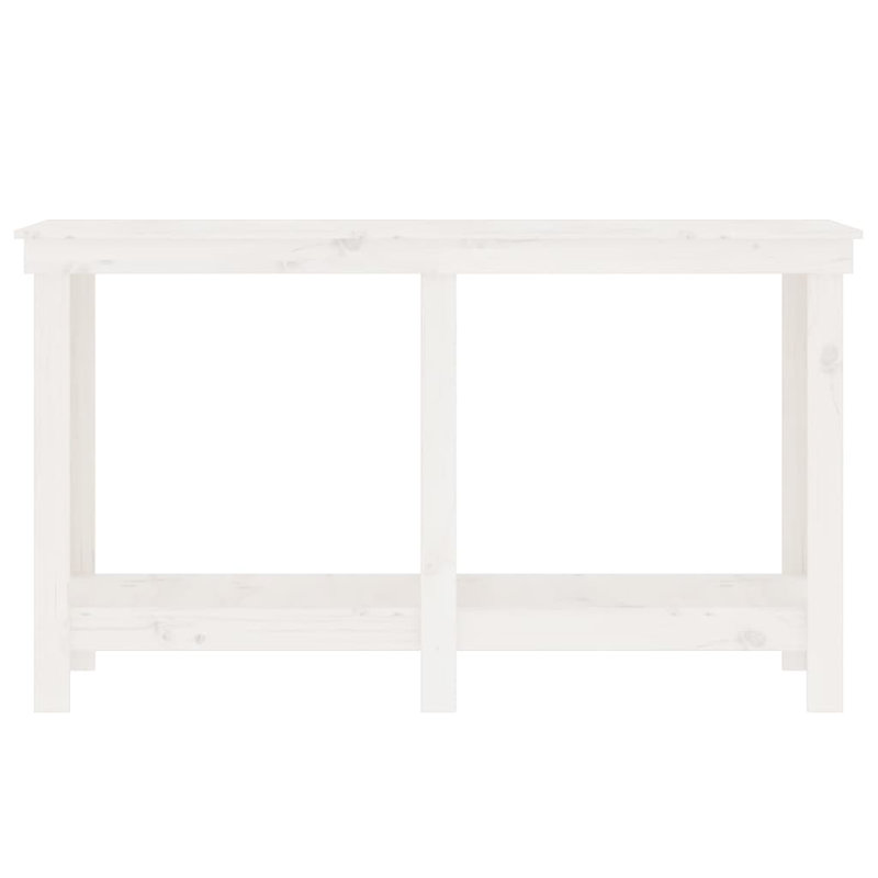Kyreon Solid Wood Top Workbench, 80cm H x 140cm W x 50cm D, White