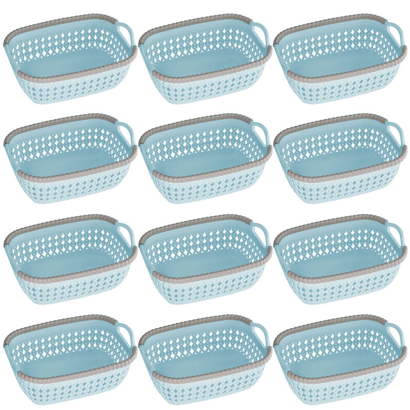 Rebrilliant Plastic Basket, Blue, 12