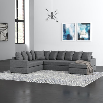Bernathe Upholstered U-Shaped Sectional Right Hand Facing